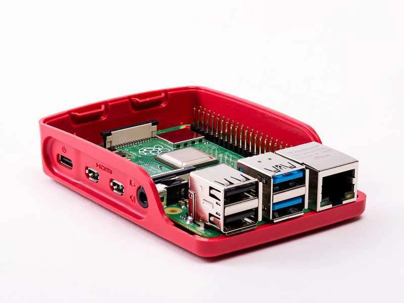 Raspberry Pi 4 Case Rood/Wit