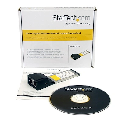 StarTech 2 Port Gigabit Ethernet Port ExpressCard
