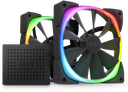 NZXT Aer RGB 2 Twin & Controller Zwart, 140mm