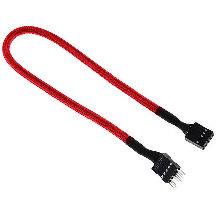 Intern Bitfenix Intern Audio Extension 30cm Sleeved Red/Blac