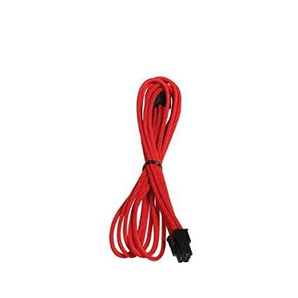 Intern BitFenix 6-Pin Extension Cable PCI-E Sleeved Red/Blak