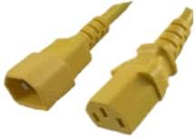 ACT Powercord Yellow 1.80M C13 - C14 (extension)
