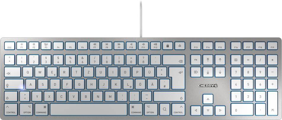 CHERRY Wired Keyboard KC6000 Slim For Mac (Azerty FR- Silver)