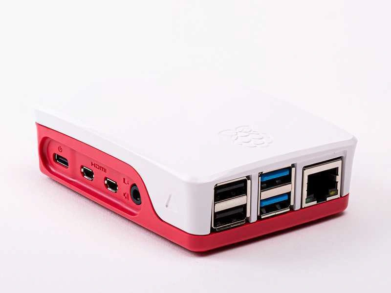 Raspberry Pi 4 Case Rood/Wit