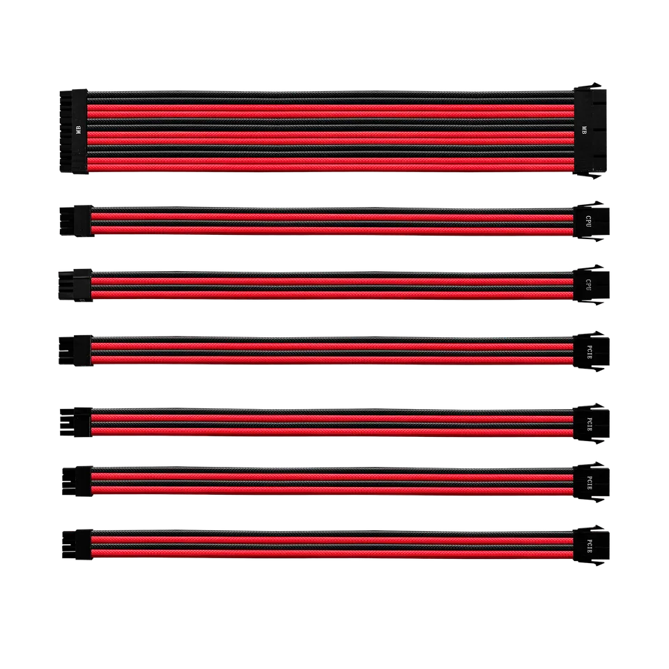 Cooler Master Colored Extension Cable Kit Zwart (kopie)