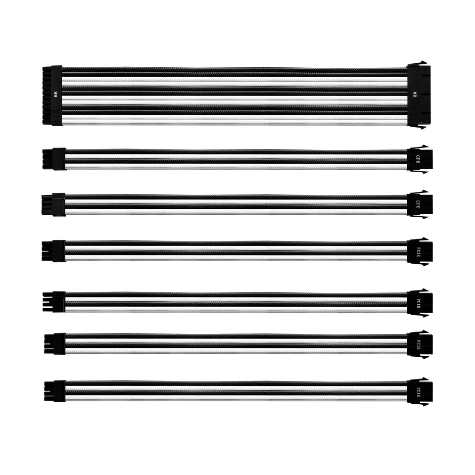 Cooler Master Colored Extension Cable Kit Wit (kopie)