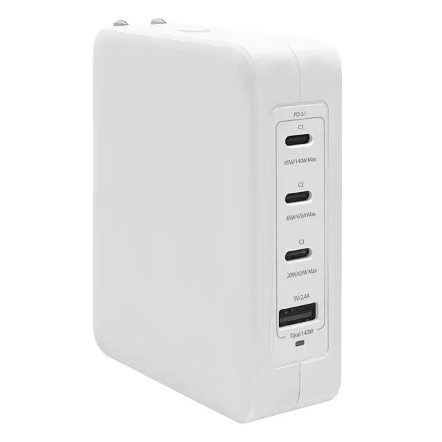 142W GaN 4 port USB-C/USB-A wall charger
