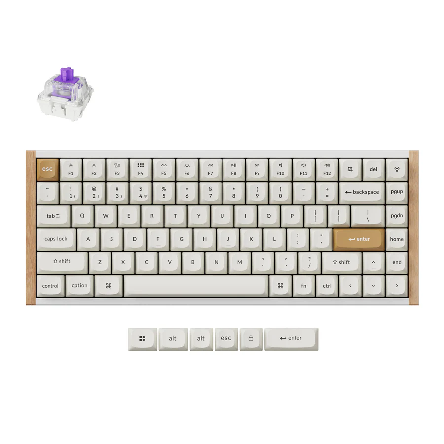 Keychron K2 HE Swappable RGB Backlight Aluminum Nebula Switch - White (Special Edition)