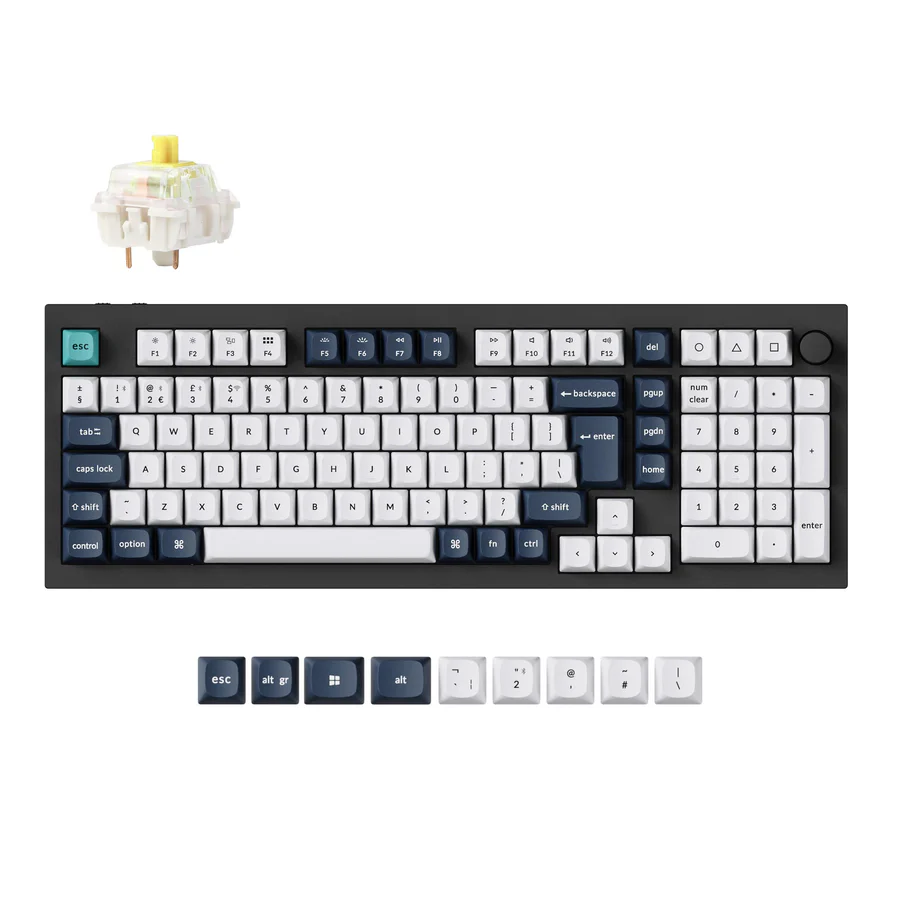 Keychron Q5 Max Swappable RGB Backlight Banana Switch Knob Version - Black