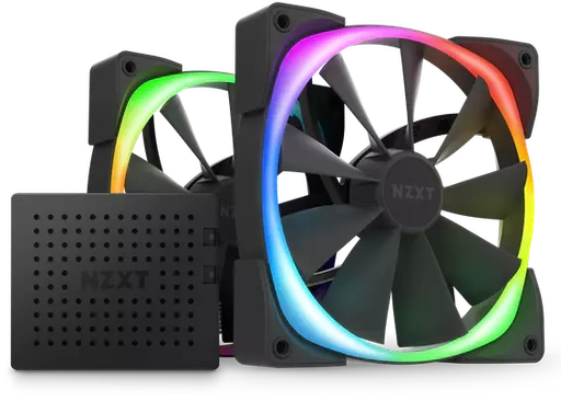 [HF-2814C-DB] NZXT Aer RGB 2 Twin & Controller Zwart, 140mm