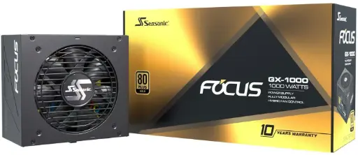 [ATX3-FOCUS-GX-1000] Seasonic Focus GX-1000 ATX 3.0 Zwart
