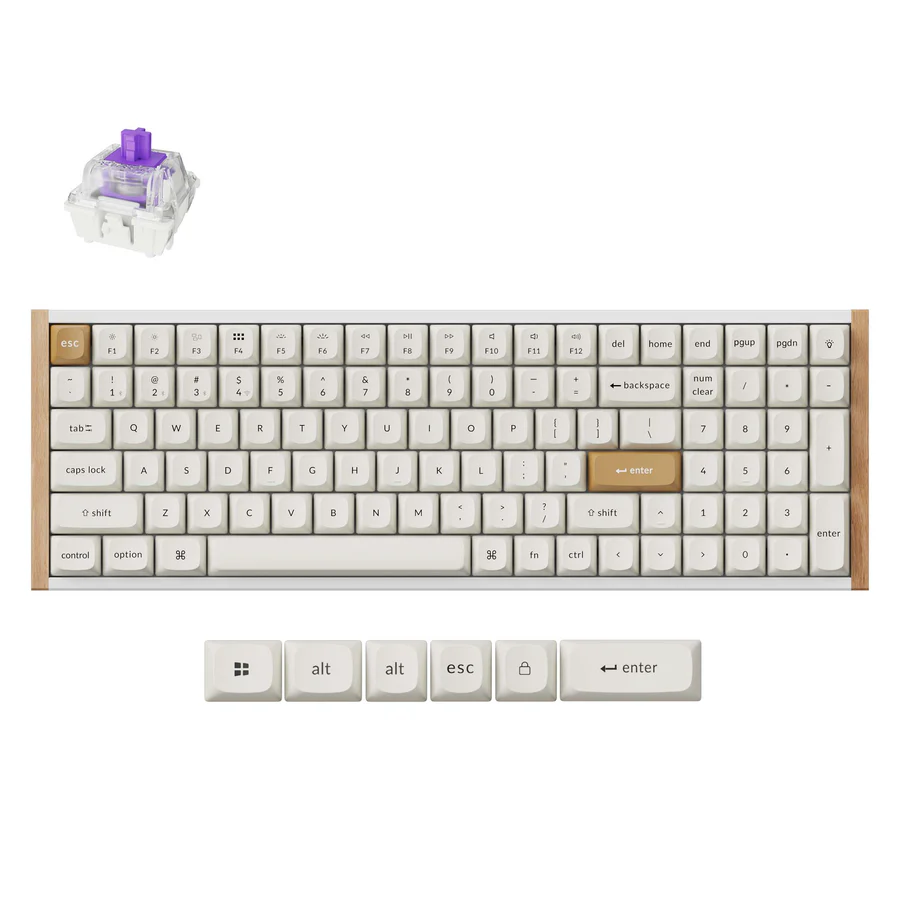 [K4H-Q1] Keychron K4 HE Swappable RGB Backlight Aluminum Nebula Switch - White (Special Edition)