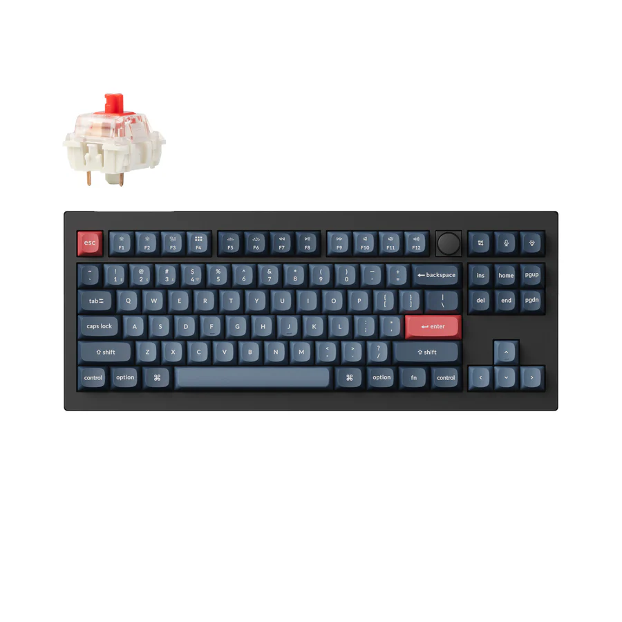 [V3M-D1] Keychron V3 Max Swappable RGB Backlight Red Switch - Black - Knob Version