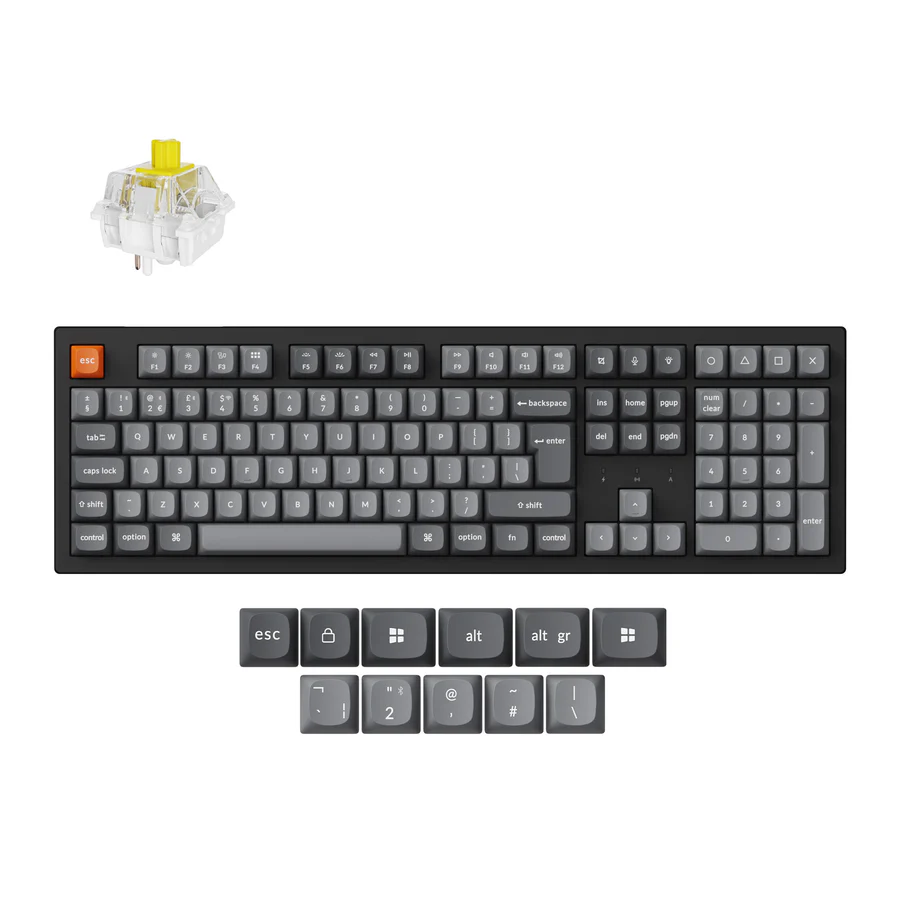 [K10M-H4] Keychron K10 Max Swappable RGB Backlight Banana Switch - Black